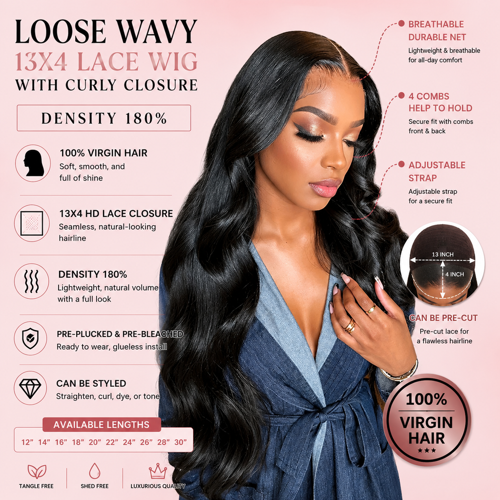 13x4 Loose Wavy Lace Wig