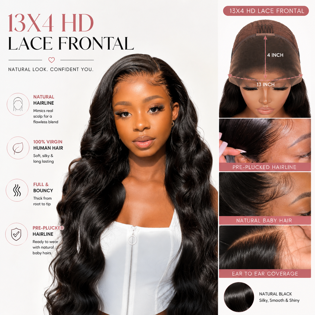 Body Wavy 13x4 HD Lace Frontal