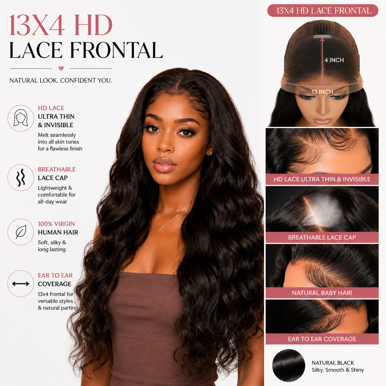 Loose Wavy 13x4 HD Lace Frontal