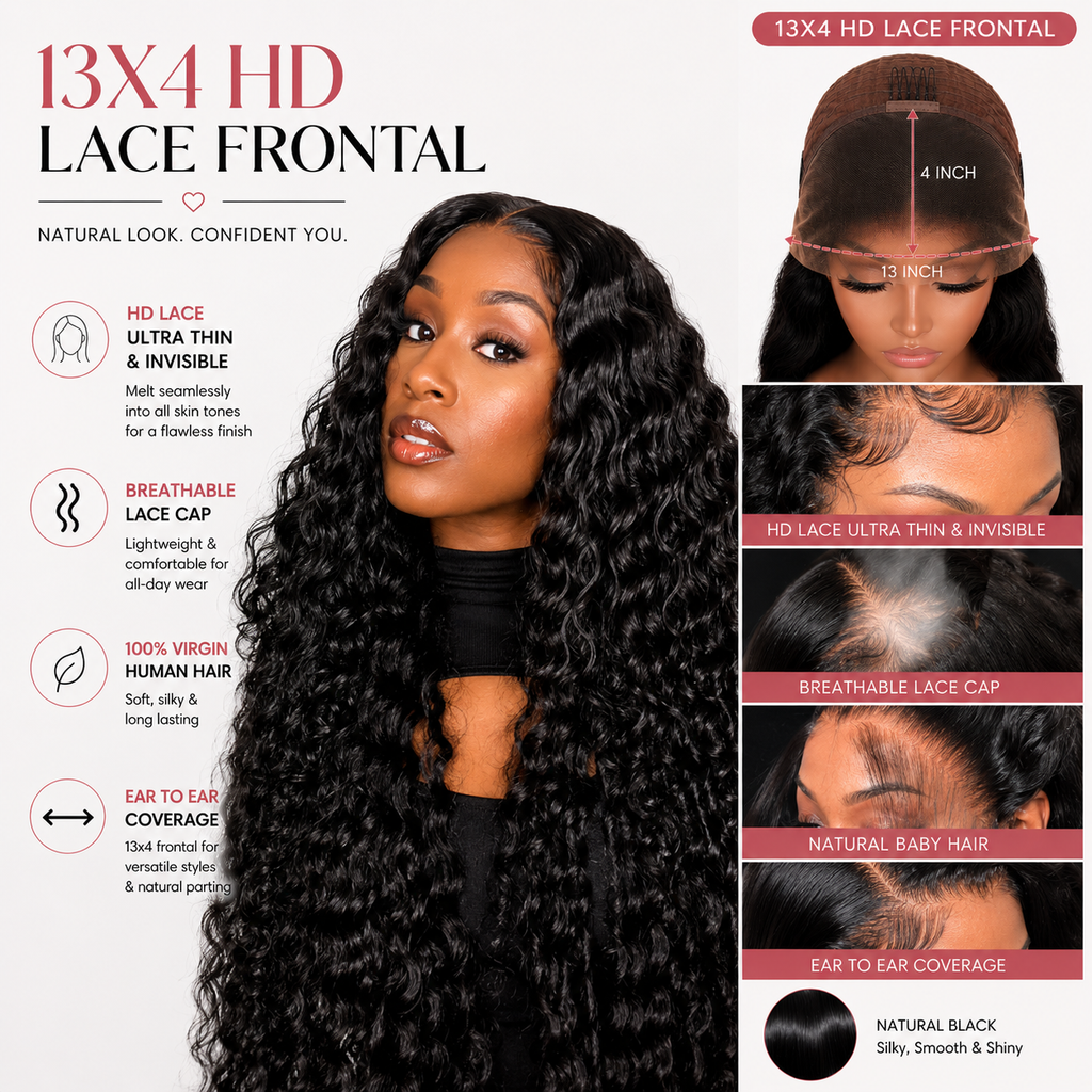Deep Wavy 13x4 Lace Frontal