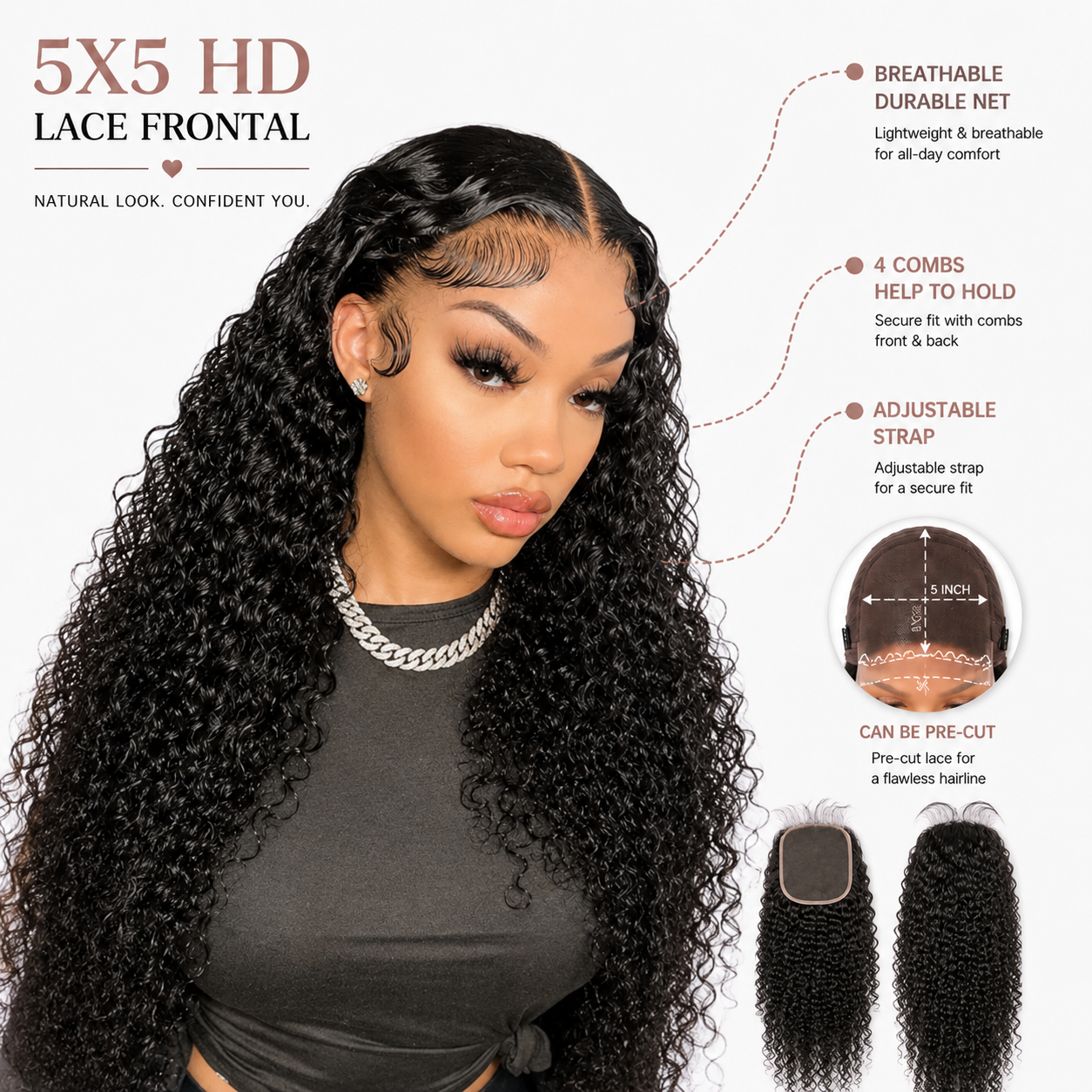 Deep Wave 5x5 HD Lace Closure